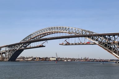 Bayonne bridge under construction